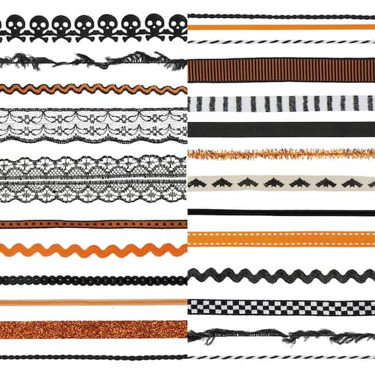 Orange, Black & White Halloween Trim Bundle, 25ct. by Celebrate It™